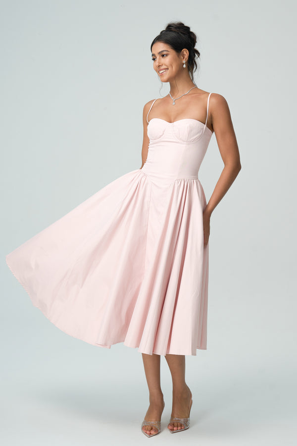 Amélie elegant pink slip dress