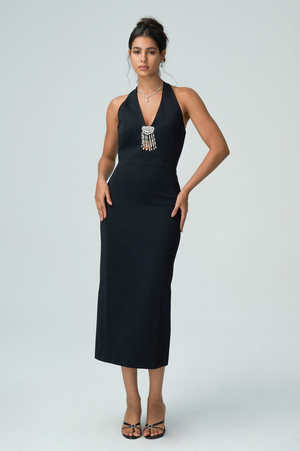 Élise elegant black sparkle dress